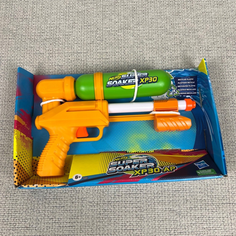 Nerf Super Soaker XP30-AP Water Blaster Orange Green Recycled Plastic New NIB
